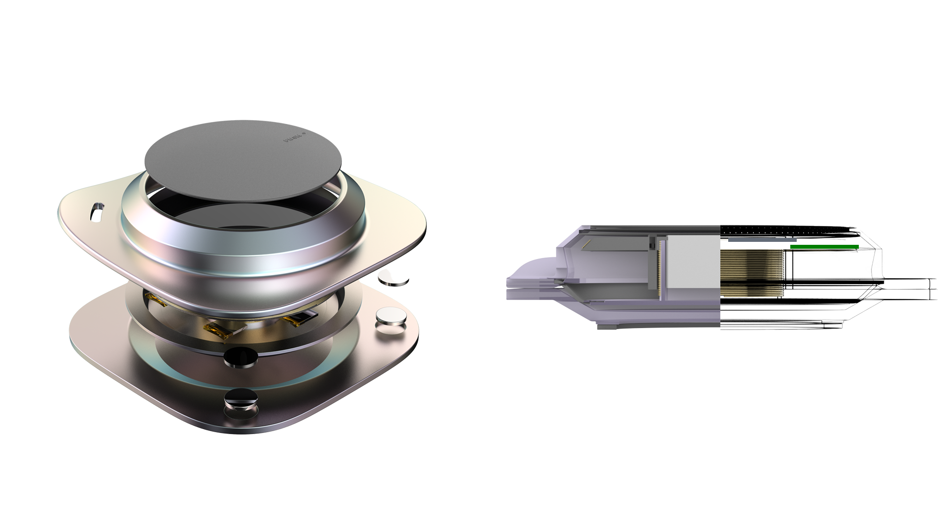 100% Cleaner exploded structure and section view