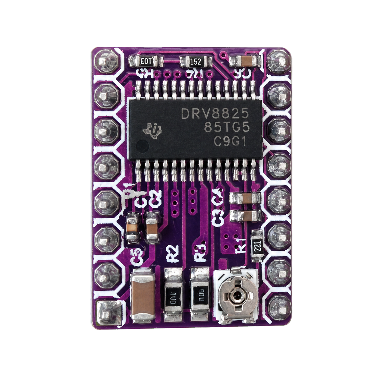 Isolated DRV8825 stepper motor driver carrier