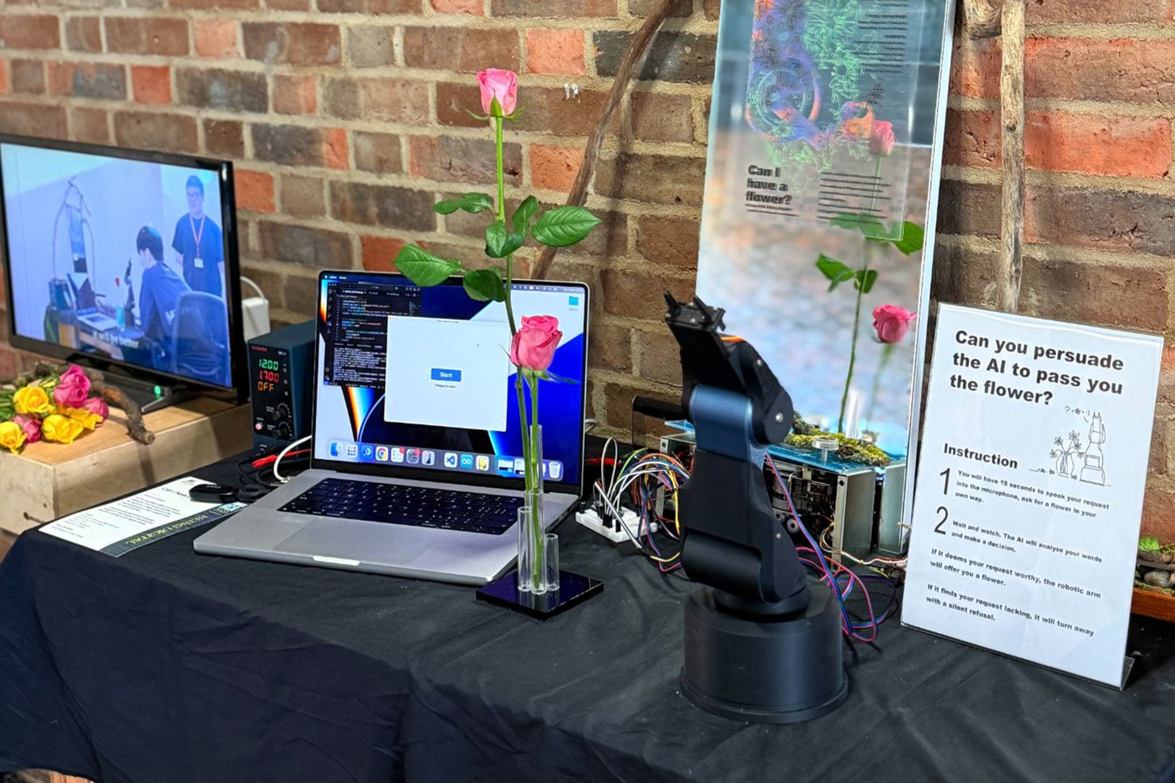 Will the AI give you a flower exhibition setup